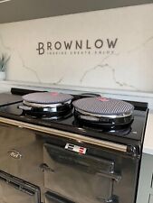 Sterck Grey Striped Drum Lid Covers Chef Pads Mats for Aga PAIR