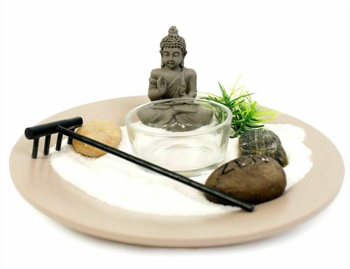 Buddha zen garden tealight - buddha,