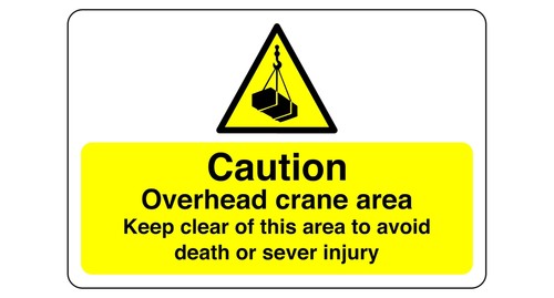 Overhead crane area keep - , clear