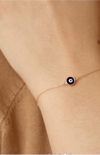 Evil eye bracelet - eye, 14k