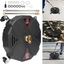 13" 2500PSI Pressure Washer Surface Cleaner Rotary Flat Patio Cleaner w/4 Wheels