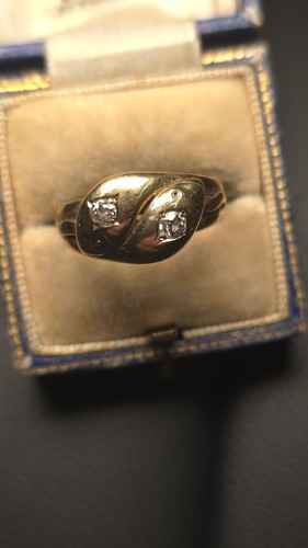 Antique diamond gypsy ring - diamond,