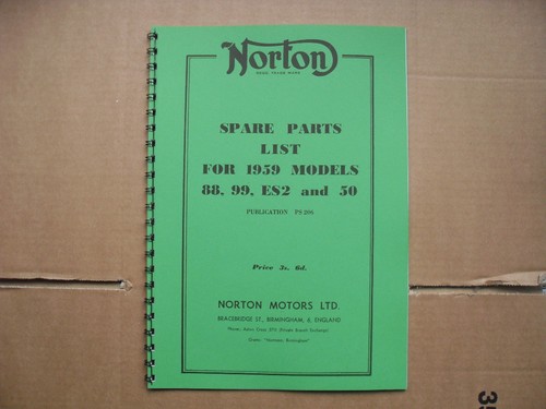 Norton parts book for - for, m50