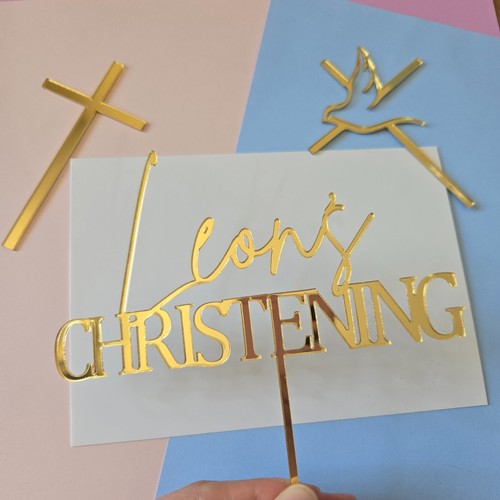 Acrylic cake topper - cake,