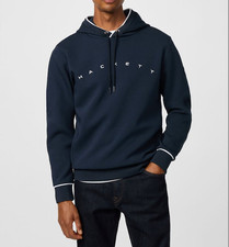 Hackett Sport Club Mens Hooded Sweat in Navy Size L