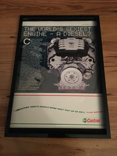 Volkswagen V10 TDi diesel engine/Castrol oil-2004 A4 framed advert 