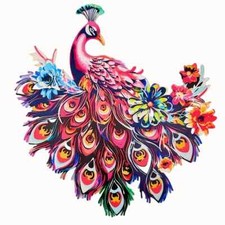 CHARMING RED COLOURFUL PEACOCK