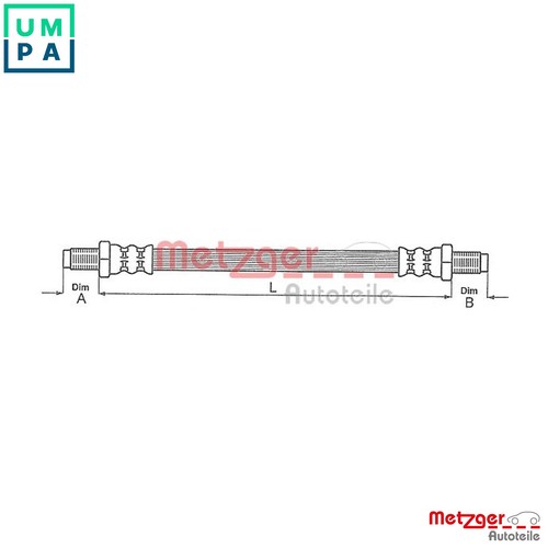 Brake hose 4112328 for ford - hose,