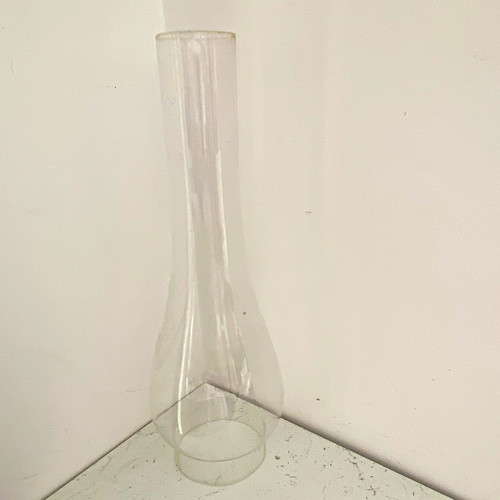 Vintage clear glass oil lamp - clear,