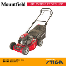 Mountfield SP185 Self Propelled Lawnmower ST140 OHV 139cc 46cm Blade Cut