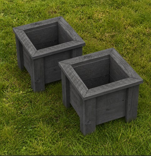 Wooden garden planters 24cm - garden,