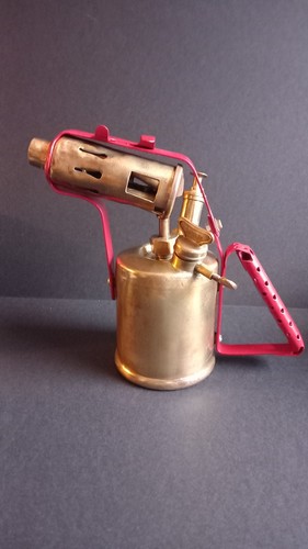 Vintage brass blow - blow, lamp
