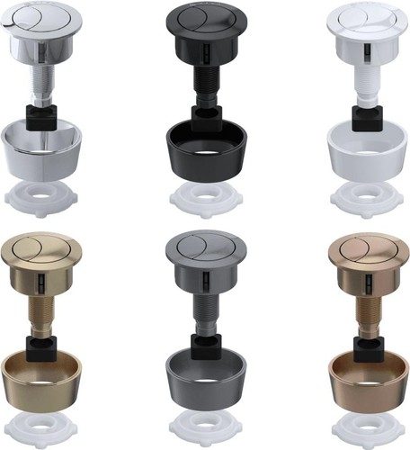 Viva toilet push button - button, round
