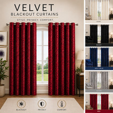 Luxury Crushed Velvet Eyelet