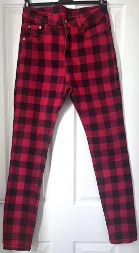 Red black buffalo plaid - &,