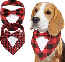 2x Dog Puppy Bandana Christmas