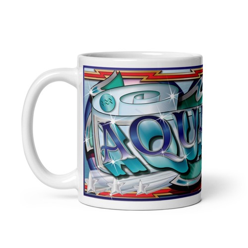 Star sign aquarius - sign, mug