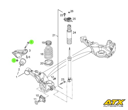 Rear axle front bush - axle,