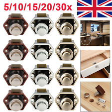 5-30x Push Button Catch Lock Cupboard Door Cabinet Campervan Caravan Latch Knob
