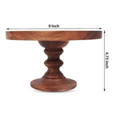 Solid Brown Birch Folding Cake Wood Multipurpose Pizza Stand Cake Stand Dessert
