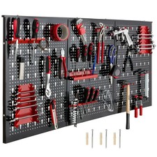 Wall Mounted Tool Peg Board Set Garage Storage Bins Workshop Rack Shed Organiser