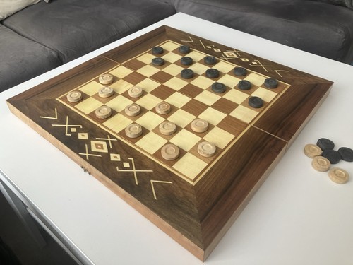 Large vintage inlaid wood - inlaid,