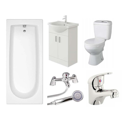 Bathroom suite bath - bath, vanity