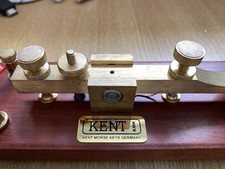 Kent  Morse Code Key - Wooden