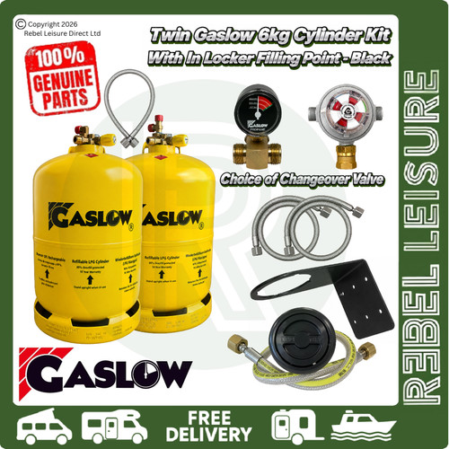 Twin gaslow 6kg cylinder kit - twin,