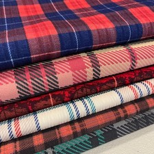 Tartan Plaid Stretch Jersey Fabric Dress Craft Check Costume Material 58" Meter