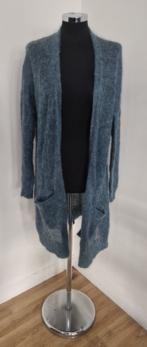 Brora teal mohair cardigan - teal,