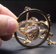 Hot New for Time Turner Hermione Granger Necklace Spins Hourglass Necklace