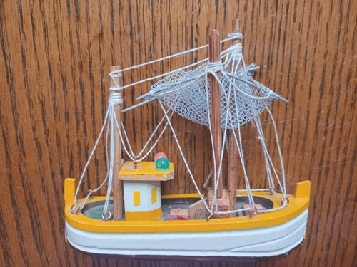 Small wooden ship with - with, &