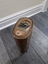 ANTIQUE COLLECTABLE COPPER HOT WATER BED WARMER - LONG & RIBBED