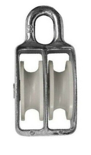 112mm zinc double pulley - zinc,