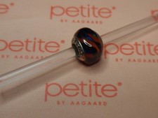 ** Genuine Lovelinks  PETITE RANGE * BLUE & RED SWIRL SQUARE Bead ** 