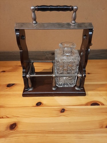 Antique decanter tantalus - antique,