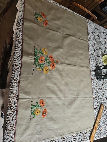 Vintage hand embroidered tea - vintage,