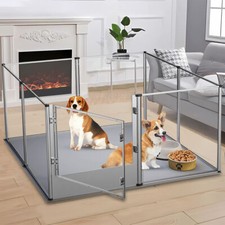 XXL-Large Dog Playpen Heavy Duty Whelping Box Fence Cage Removable Washable Mat 