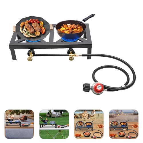 Cast iron double burner - cast,