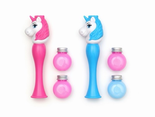 Pink blue unicorn bubble - blue,