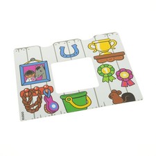 1x Lego Duplo Wall Wallpaper White Horses Stable 10500 11335 6030749 13586pb01