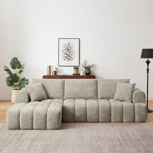Chenille shape sleeper sofa - l,