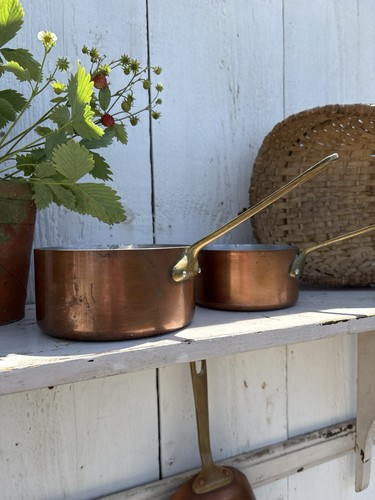 Vintage french copper pans - vintage,