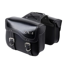 Pair Motorcycle Saddle Bag PU