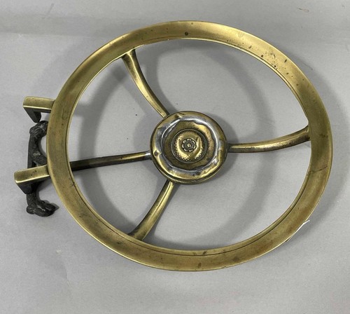 Antique brass fireplace - brass,