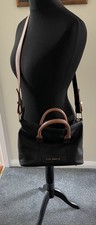 Ted Baker ‘Felmar’ Black & Mid  Tan Gold-Tone Metal Leather Detail Mini Tote Bag