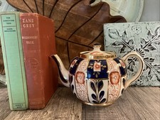 Vintage SUDLOWS Burslem Imari Staffordshire Pottery Teapot 1948 England Ex Cond