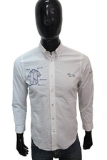 Camicia Uomo Harmont & Blaine Sea Line S Bianco Cotone Ricamo Logo Regular Fit