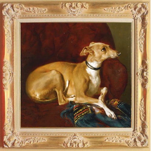 Hand painted vintage whippet - hand,
